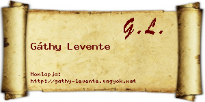 Gáthy Levente névjegykártya